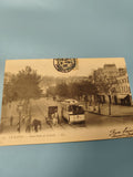 Ancienne carte postale animée Le Havre tramway Rond-Point de Graville vintage