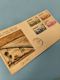 Ancienne enveloppe FDC Vietnam 1961 timbres pont Saïgon Bien Hoa philatélie