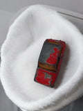 Véhicule miniature ancien rouge, voiture jouet vintage métal, rétro d?occasion