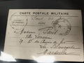Carte postale militaire France tampon Paris philatélie écriture manuscrite