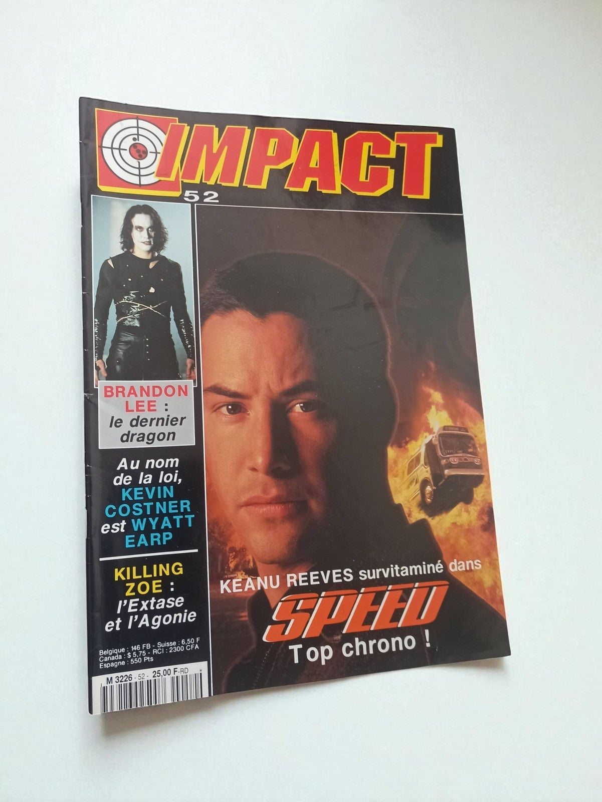 Magazine cinéma Impact n°52 vintage Speed Keanu Reeves rétro années 90
