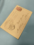 Ancienne carte postale Belgique début XXe, timbre oblitéré, philatélie rare