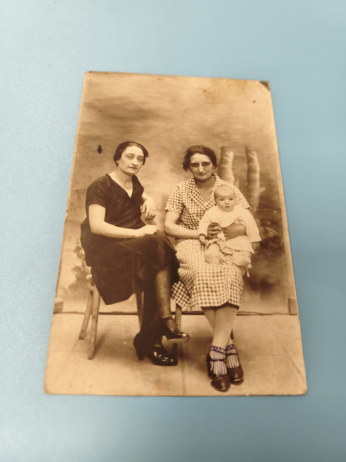 Carte postale ancienne CPA photo famille femme bébé vintage portrait rétro