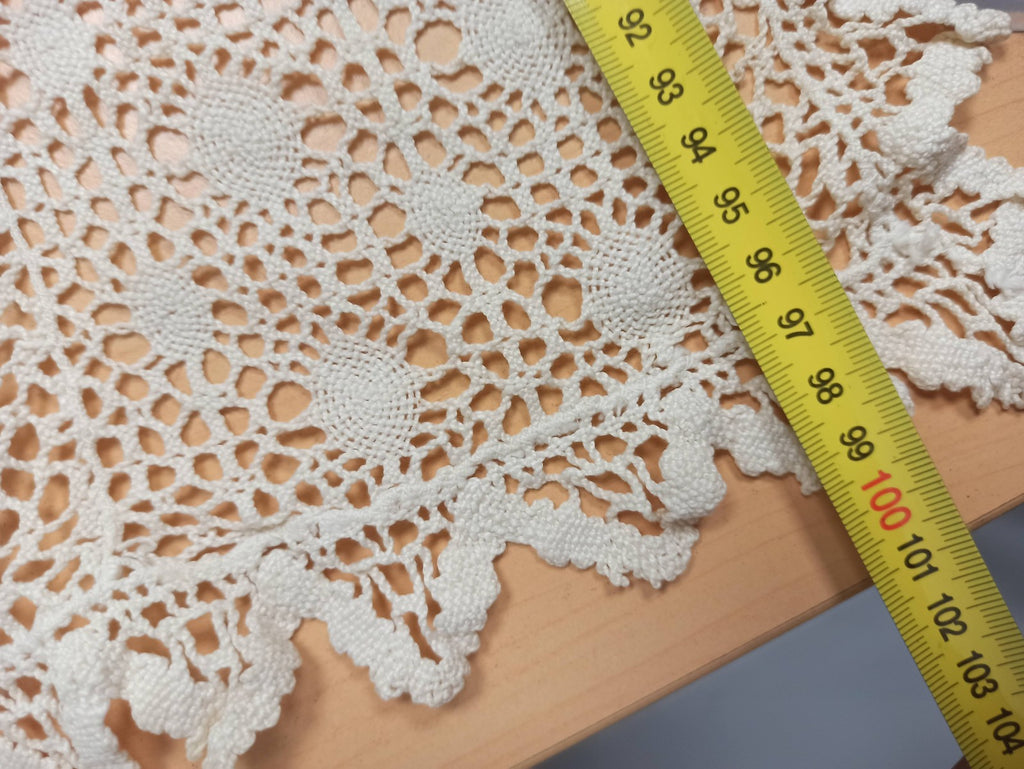 Set linge de table ancien XIXe brodé dentelle crochet vintage rare d?occasion