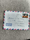 Lettre aérienne enveloppe affranchie timbre dauphin Pointe-à-Pitre philatélie