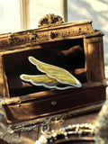 Broche ailes dorées vintage fantaisie – Bijou rétro métal doré élégant