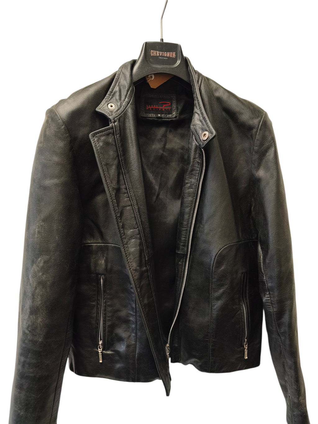 Blouson cuir vintage homme Serge Pariente S ancien veste rétro collectionneur