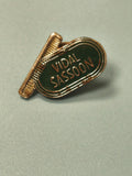 Vintage pin's Vidal Sassoon vert doré ancien coiffure collection (Ref 5)