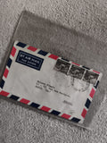 Lettre Air Mail Australie France enveloppe affranchie timbres 1960s philatélie (