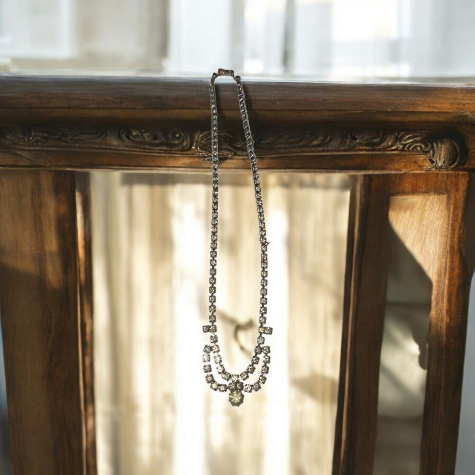 Collier Fantaisie Vintage Ras du Cou Diamants Femme