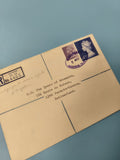 Ancienne enveloppe philatélie timbrée Royaume-Uni, adresse royale, collection