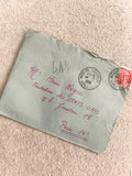Lettre oblitérée 1950 Nice Paris timbre rouge philatélie enveloppe manuscrite