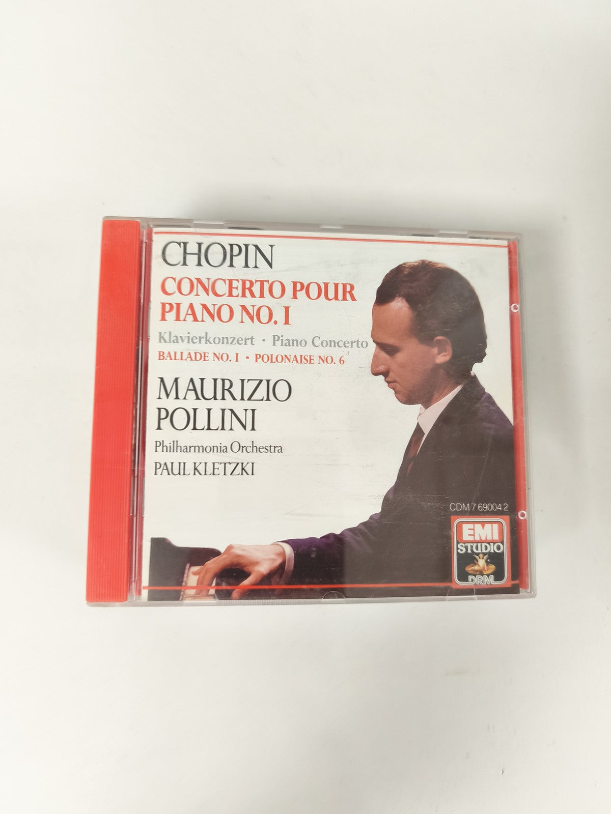 CD Chopin Concerto Piano No 1 Maurizio Pollini EMI Studio Boîtier Rouge