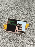 Pin's vintage donner son sang, slogan santé, badge rétro années 90 (Ref 8)