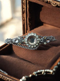 Broche ancienne style baroque strass brillants vintage bijou fantaisie