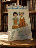 Patron de couture vintage enfant, modèle rétro robe fille, ancien patron