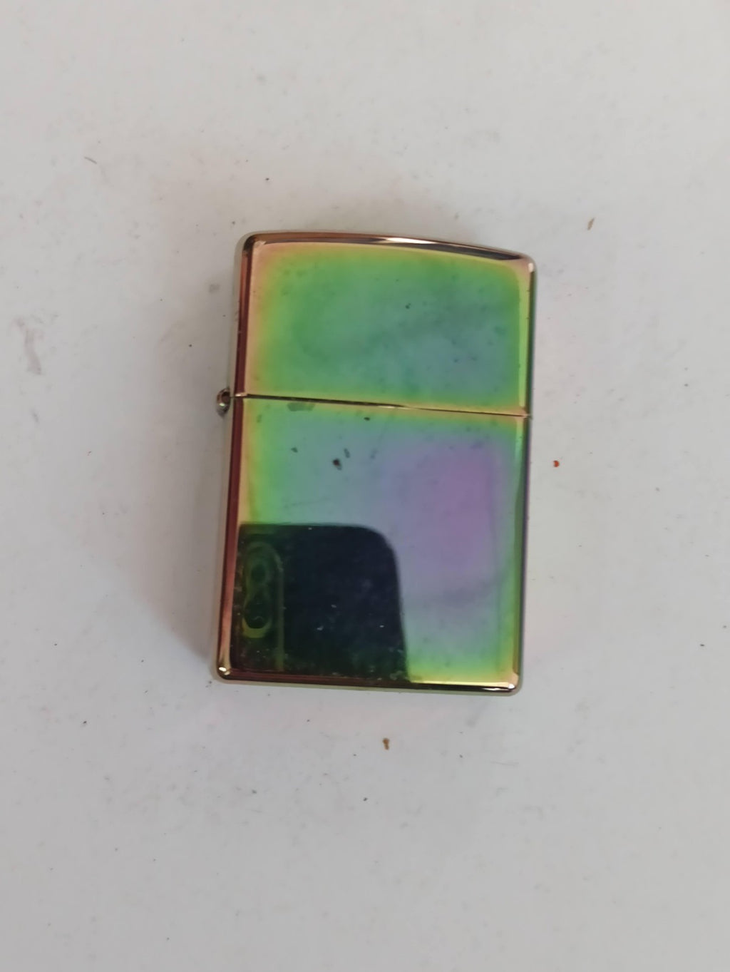 Briquet type Zippo finition arc-en-ciel chromé rainbow oil lighter