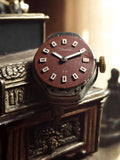 Montre mécanique vintage Dial cadran bordeaux, 17 rubis, pour pièces