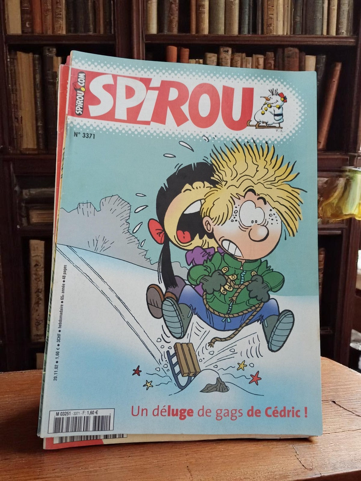 Magazine Spirou n°3371 ancien rétro Cédric couverture BD vintage