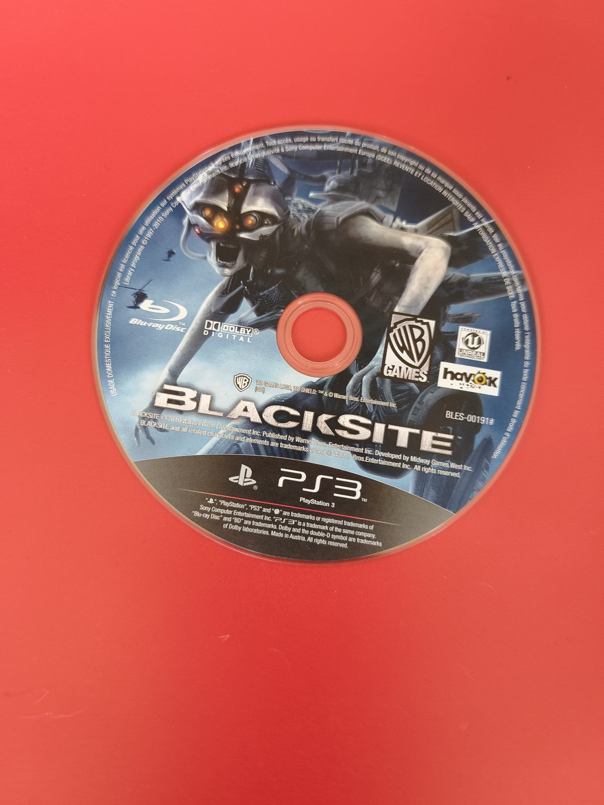 CD jeu PS3 BlackSite uniquement disque pour console Sony Playstation 3