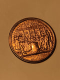 Médaille Assemblée Nationale 4 août gravée bronze aspect doré Révolution