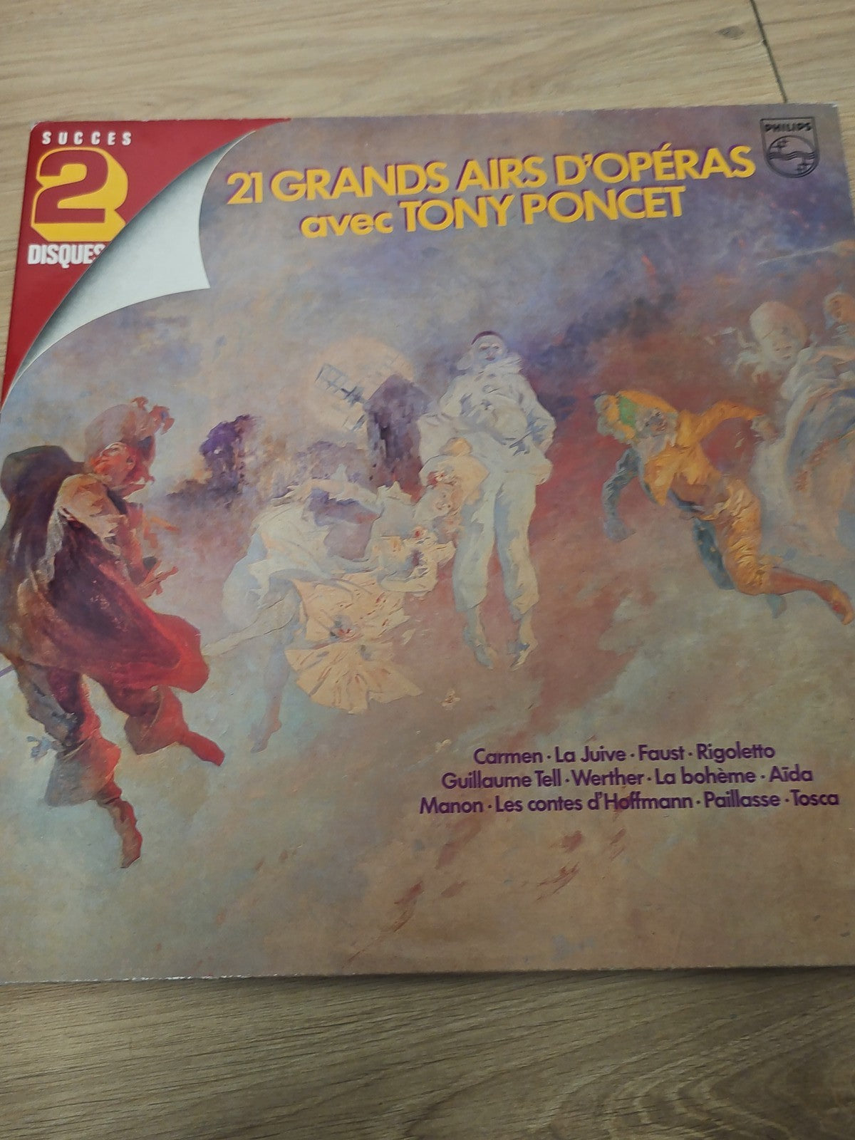 Vinyle 33T ancien rétro - 21 grands airs d'opéra - disque collection occasion