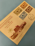 Ancienne enveloppe FDC Vietnam 1964 timbres énergie atomique, cachets visibles