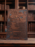 Plaque d’imprimerie ancienne publicitaire vintage équipement électrique cuivre