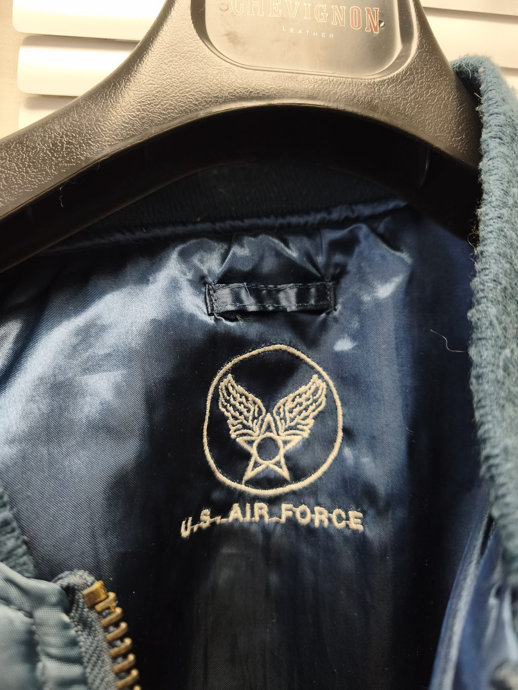 Blouson vintage homme XL style aviateur ancien US Air Force Serre Chevalier rétr