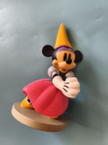 Figurine Minnie Disney robe rose chapeau jaune statuette déco personnage
