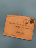 Lettre ancienne oblitérée Bastia Corse cachet timbre 50c Marseille (Ref 3)