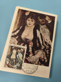 Carte postale Monaco timbre La Loge Renoir oblitérée 1974 illustration couleur