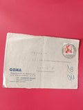 Enveloppe philatélie affranchie GEMA St. Ingbert-Saar timbre rouge France