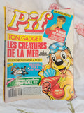 Magazine Pif n°973 ancien vintage 1988, gadget créatures de la mer, BD rétro