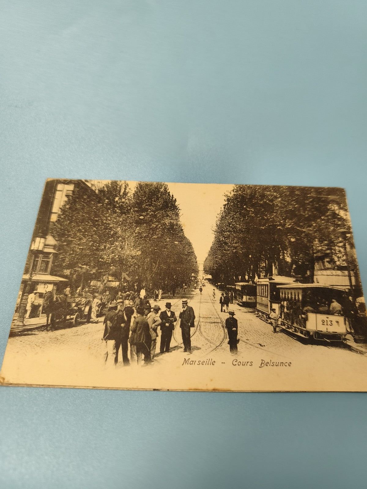 Carte postale ancienne Marseille Cours Belsunce tramway vintage collection