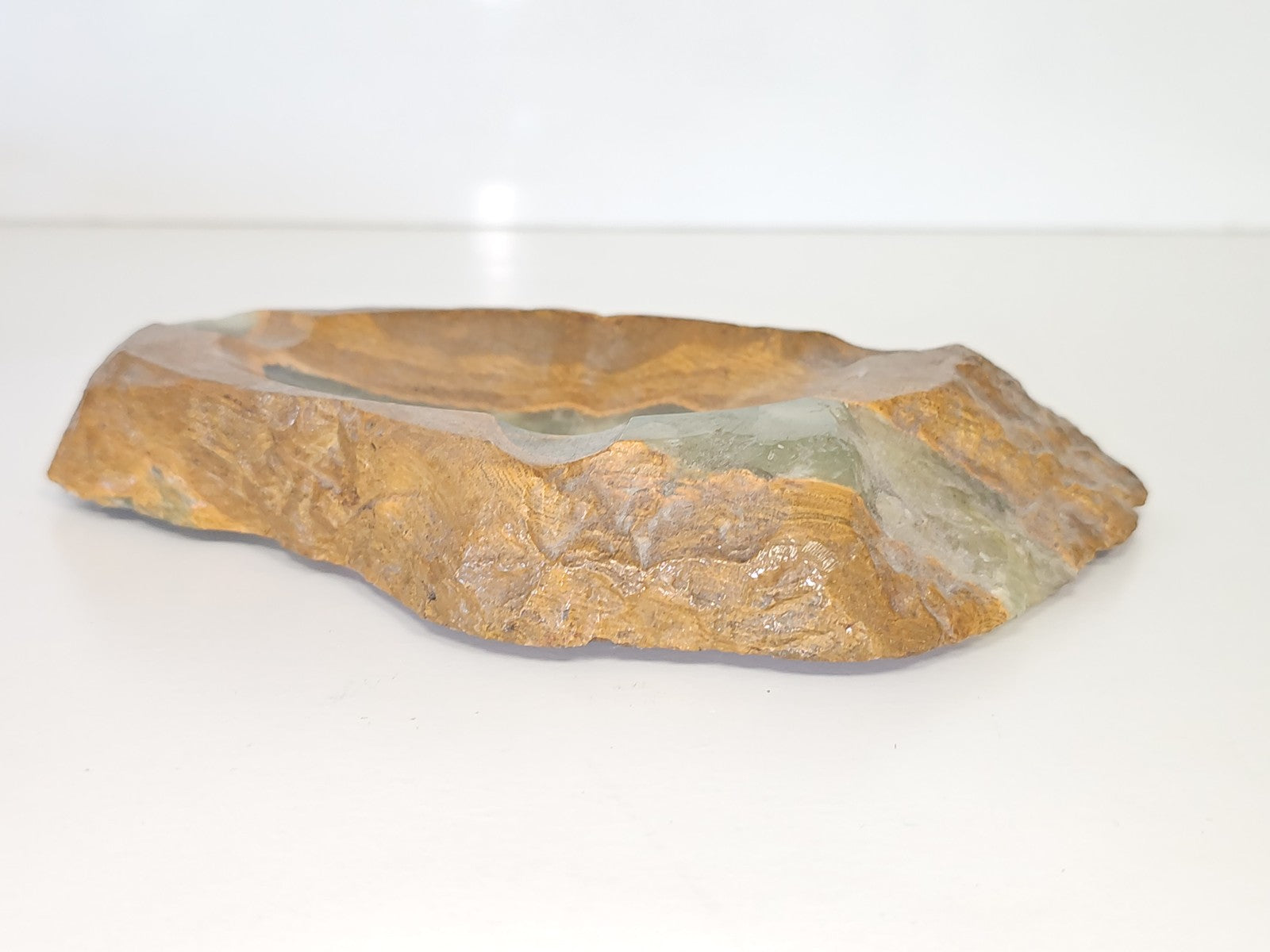 Grand cendrier vintage en onyx signé Ancienne, objet ancien déco collection