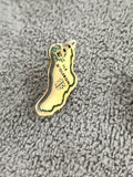 Pin's vintage Île d'Oléron carte souvenir, badge émaillé doré France (Ref 9)