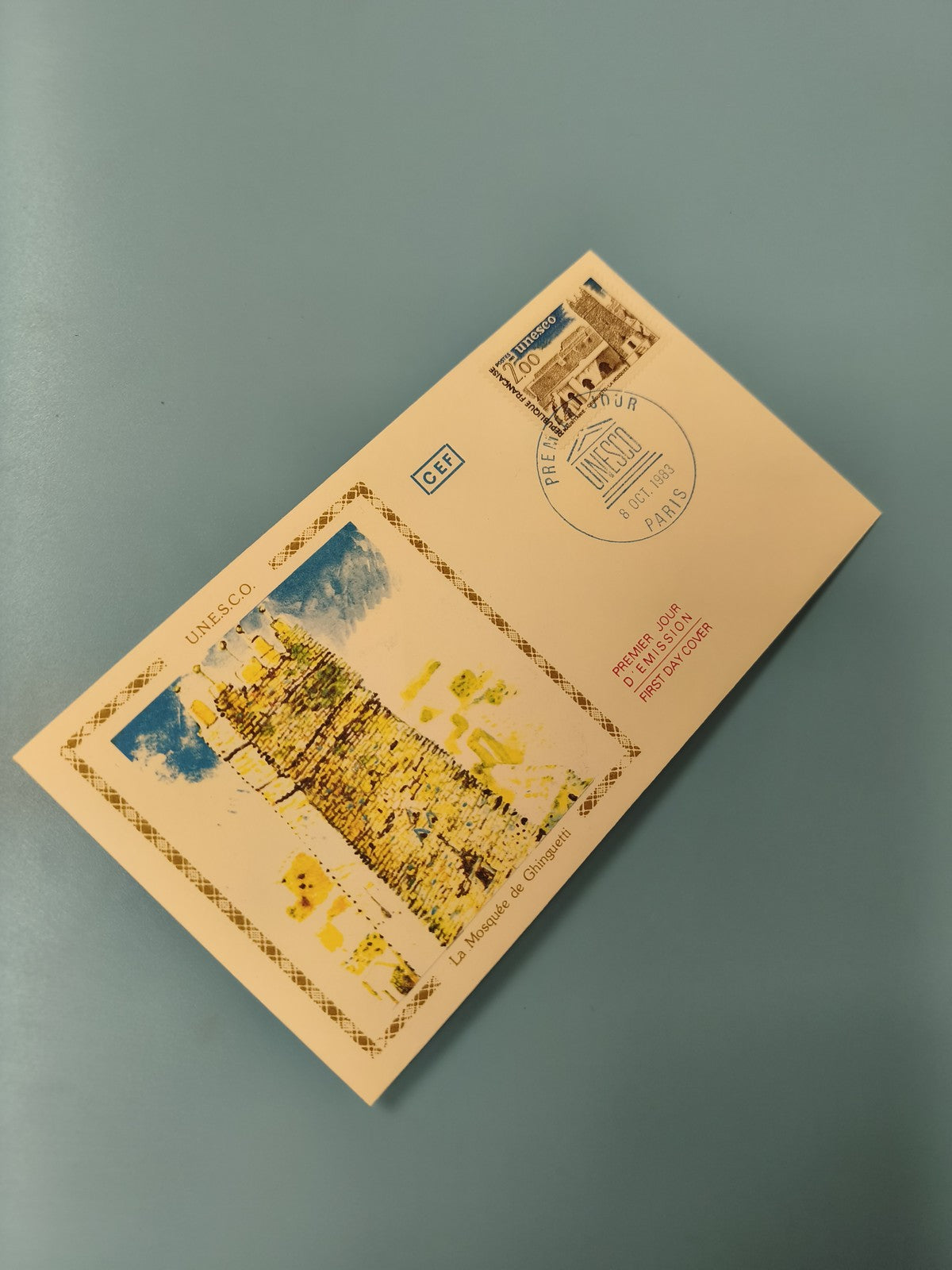Enveloppe FDC Premier Jour UNESCO Mosquée de Chinguetti Timbre 1983