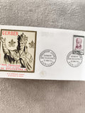 Lettre Premier Jour 1964 Pape Sylvestre II Aurillac philatélie ancienne FDC