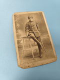 Carte postale ancienne CPA soldat français uniforme, photo sépia, début XXe