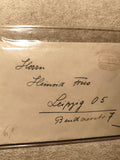 Lettre ancienne Allemagne Leipzig cachet postal manuscrit philatélie (Ref 12)