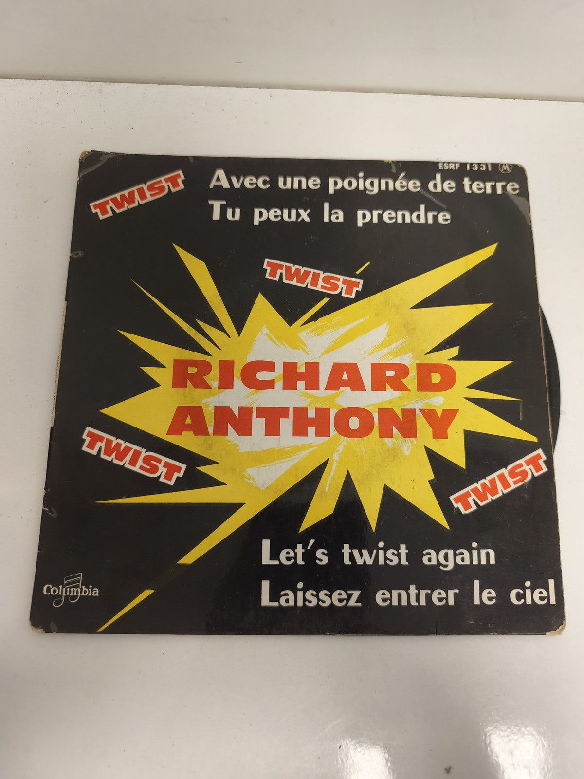 Vinyle 45 tours Richard Anthony Columbia pochette Twist ESRF 1331