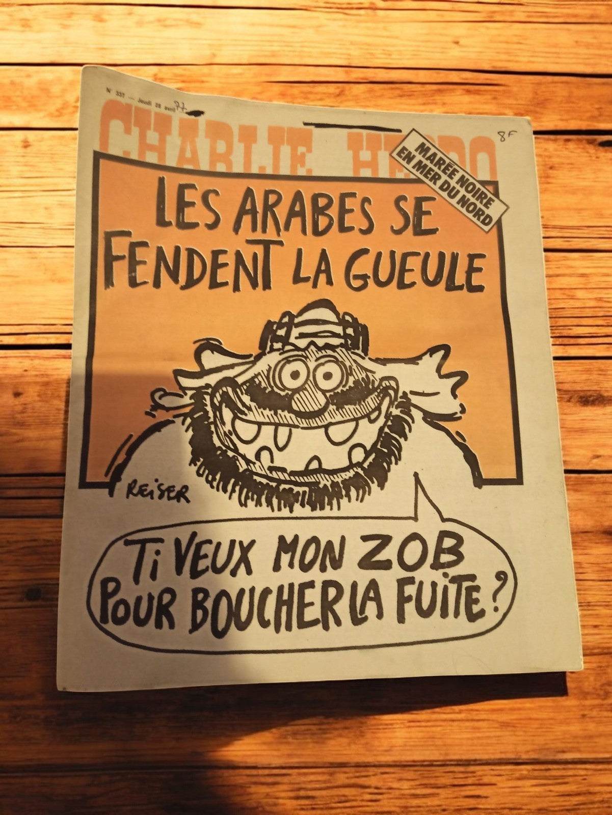 Magazine Charlie Hebdo vintage 1970 Reiser n°337 satire presse ancienne