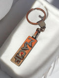 Porte-clés ancien MACIF publicitaire vintage rétro orange assurance rare