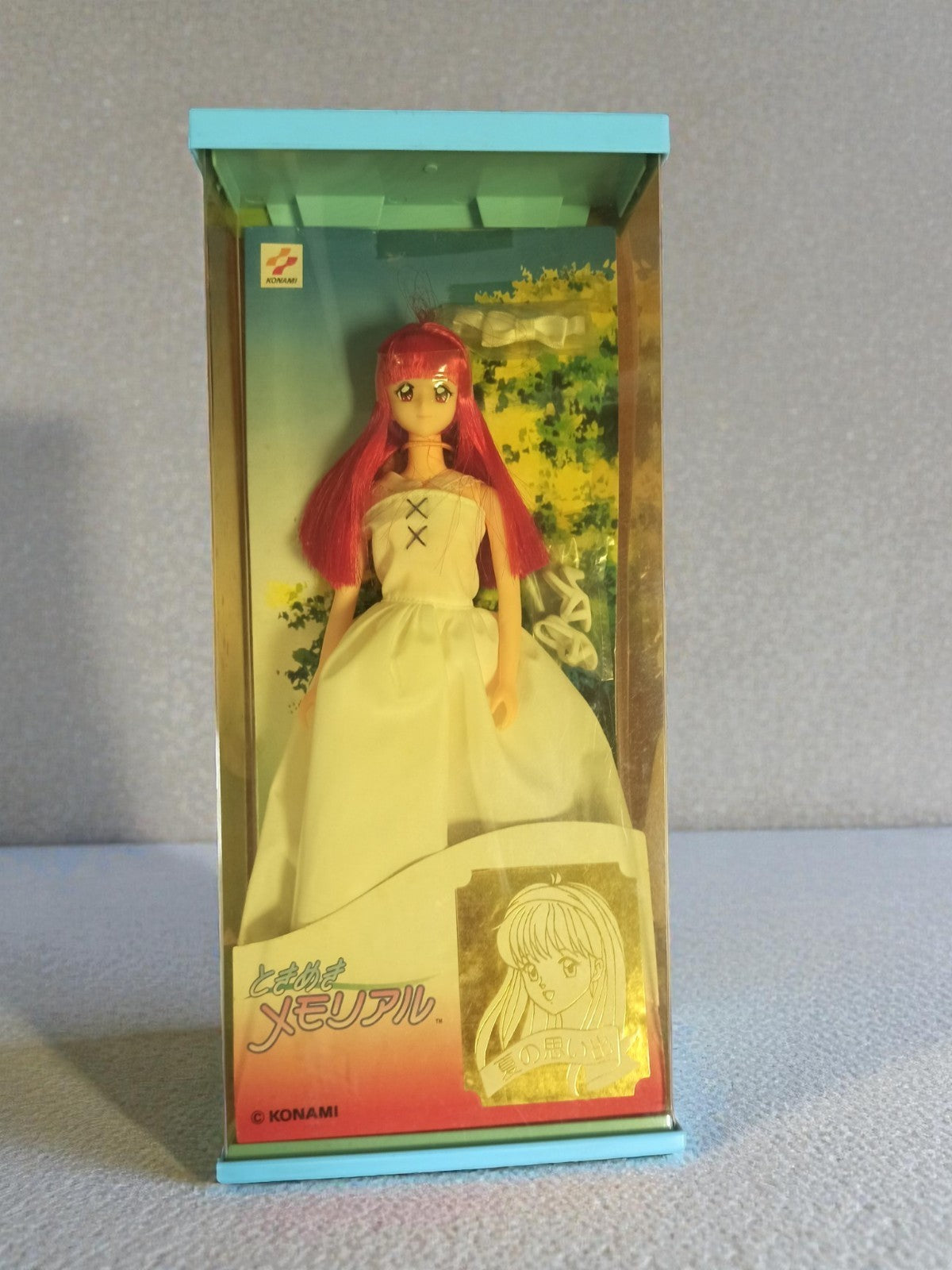 Poupée Tokimeki Memorial Konami vintage 90s en boîte, cheveux rouges Japon