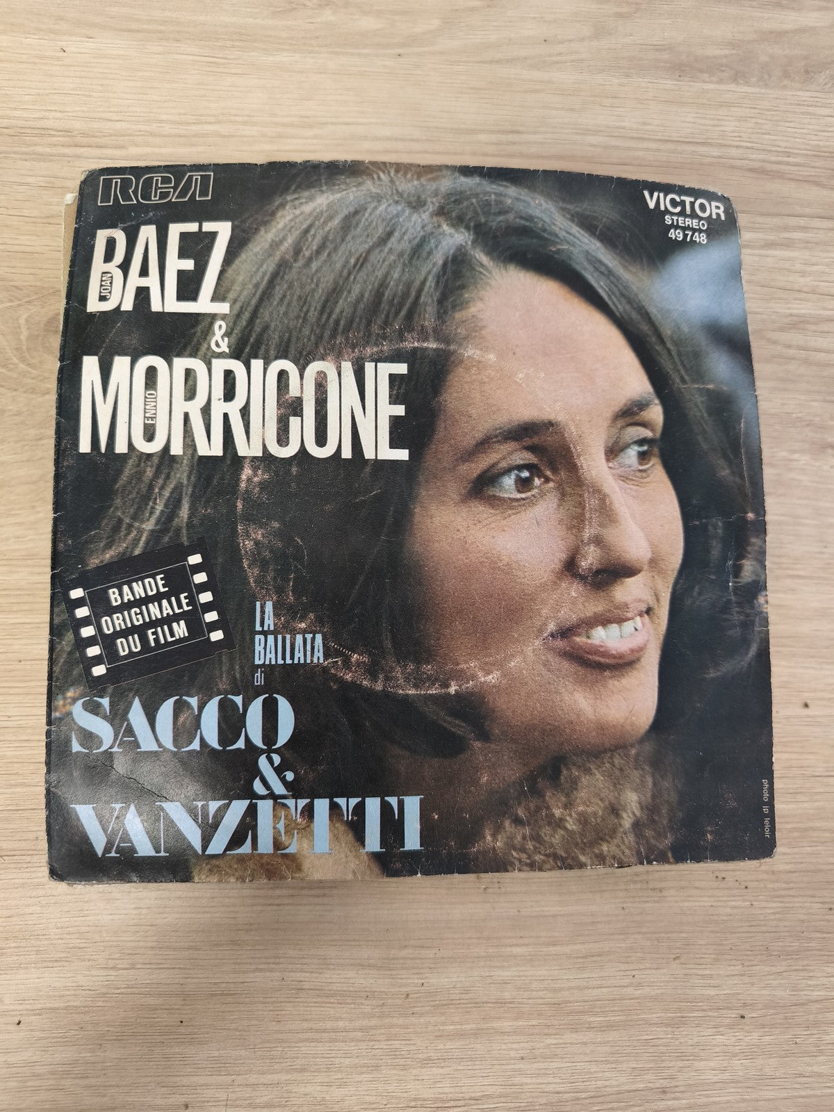 Vinyle 45T vintage Baez & Morricone Sacco e Vanzetti RCA pochette d?origine