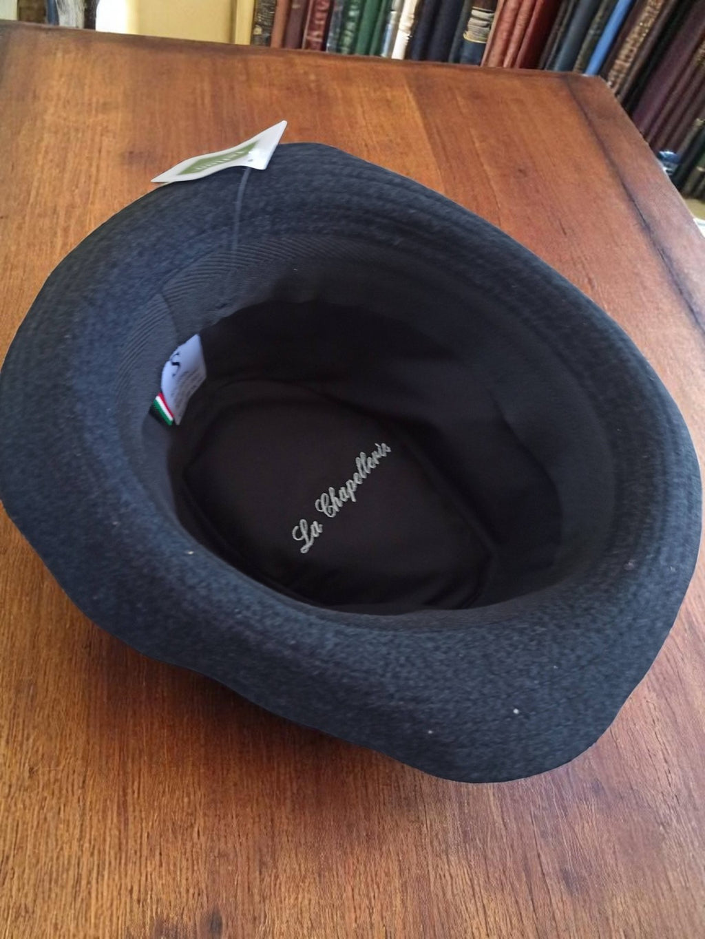 Chapeau homme feutre noir La Chapellerie vintage neuf deadstock élégant
