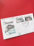 Enveloppe philatélie Monaco 750e anniversaire Palais timbres Premier Jour