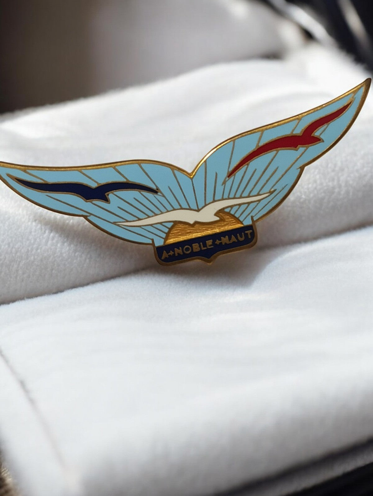 Insigne aviation ancien A-Noble-Haut ailes émaillées vintage badge aéronautique
