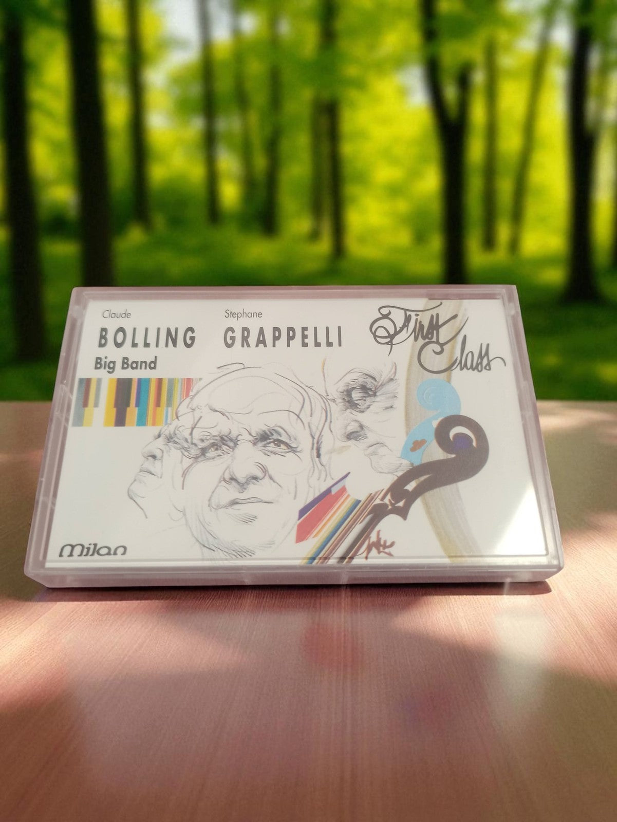 Cassette audio vintage Claude Bolling Grappelli Big Band Milan rétro K7